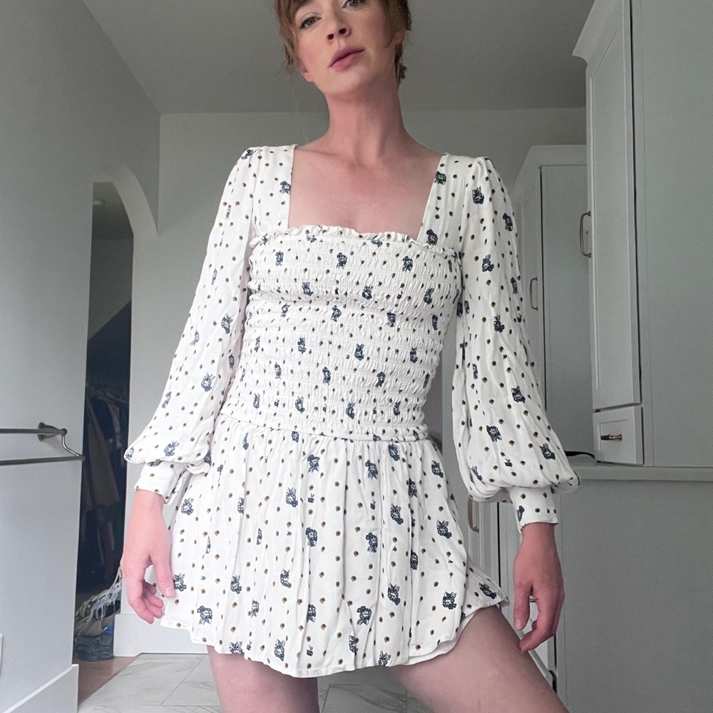 Free people mini white dress
